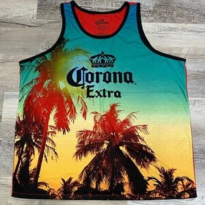 Corona - Men’s Corona Extra Sunset By The Beach Tank Top - Size XXL